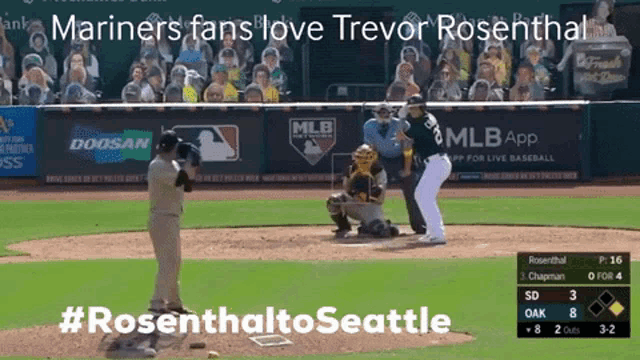 a baseball game is being played between the mariners and the oakland athletics