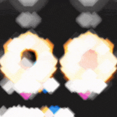 a blurred image of a person 's face with a hole in the middle