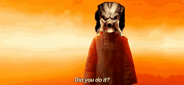 a person with a skull on their head and the words did you do it