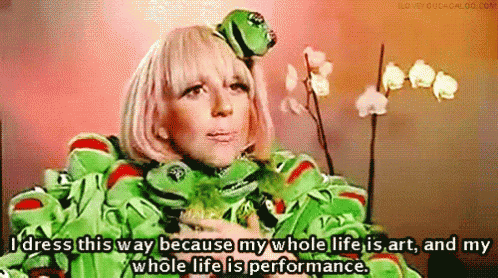 When Friends Criticize My Outift GIF - Ladygaga Frogs Art GIFs