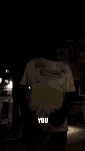 a blurry picture of a person with the word are written on the bottom