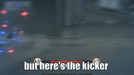 a pixelated image with the words but here 's the kicker on the bottom