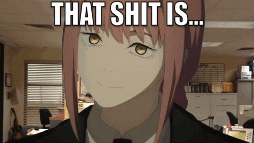 a picture of a girl with the words that shit is