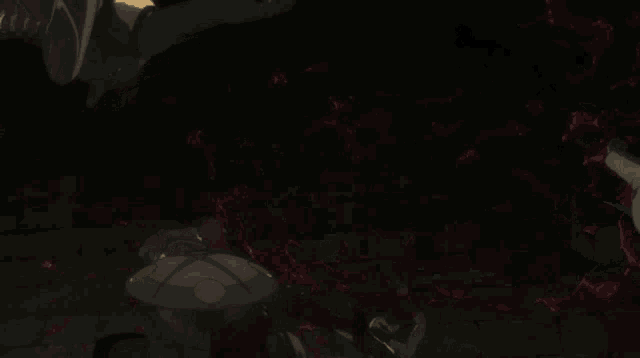 a man is surrounded by a bunch of blood covered bodies