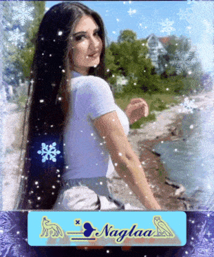a picture of a woman with the name naglaa