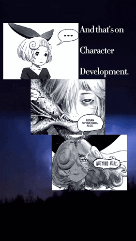 a collage of cartoons with the words and that 's on character development