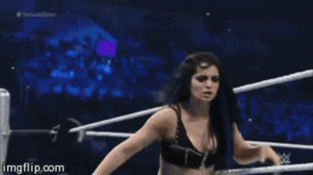 two women are wrestling in a ring with the word network on the bottom