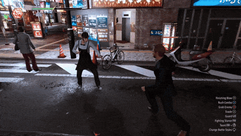 a screenshot of a video game shows two people fighting