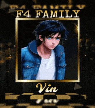 a picture of a young man with the name vin on the bottom
