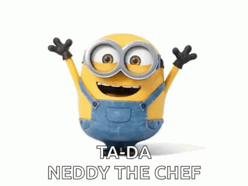 Tada Neddy The Chef GIF - Tada Neddy The Chef Minion GIFs