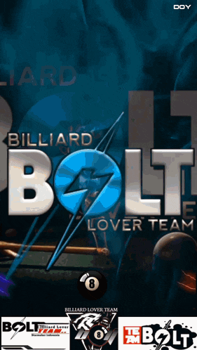 a poster for a billiard game called billiard bolt