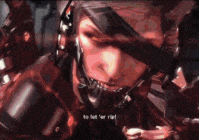 a close up of a video game character with the words to lot or rip on the bottom