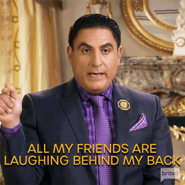 All My Friends Are Laughing Behind My Back Reza Farahan GIF - All My Friends Are Laughing Behind My Back Reza Farahan Shahs Of Sunset GIFs