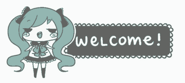 a sign that says welcome with a girl in the background