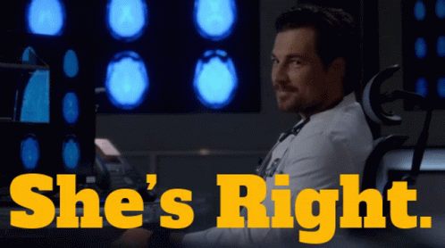 Greys Anatomy Andrew Deluca GIF - Greys Anatomy Andrew Deluca Shes Right GIFs