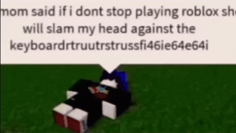 a person is laying on the ground with a speech bubble that says mom said