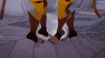 a close up of a cartoon character 's feet with a smoke coming out of them