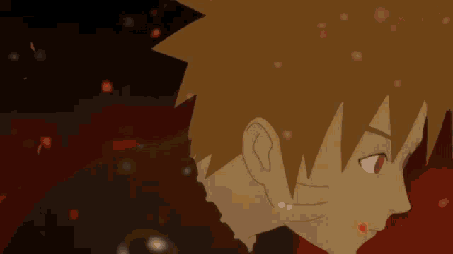 a close up of a cartoon character 's face with a red background