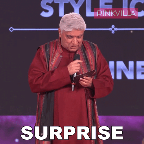 Surprise Surprise Javed Akhtar GIF - Surprise Surprise Javed Akhtar Pinkvilla GIFs