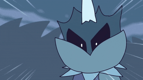 a cartoon drawing of a monster with a crown on his head