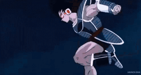 a cartoon character is flying through the air in the air .