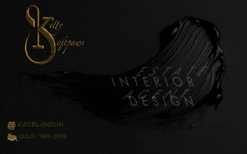 a black background with the words " estate interior design " on it