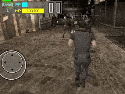 a screenshot of a video game shows a man with 11 hp