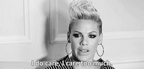 Pink I Do Care GIF - Pink I Do Care I Care Too Much GIFs
