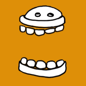 a cartoon drawing of a hamburger with the words ha on it