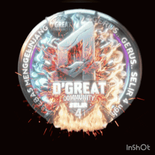 a logo that says d ' great community is surrounded by flames