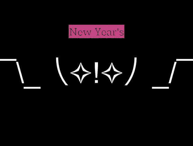 a poster that says new year 's dance off on a black background