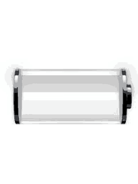 a white battery with a black rim is showing that it is fully charged .