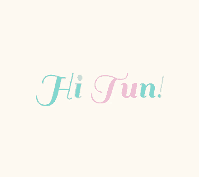 a white background with the words hi fun written in a colorful font