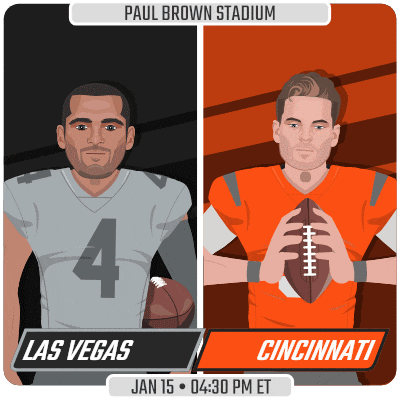 an advertisement for paul brown stadium featuring las vegas and cincinnati players