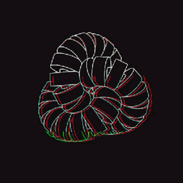 a computer generated image of a colorful circle on a black background