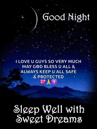 a good night message with a full moon in the sky