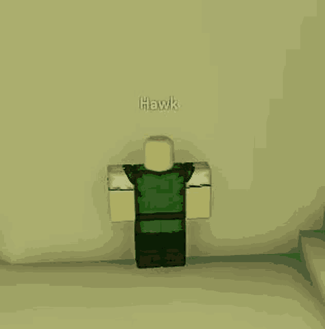 a roblox character with red lips is standing in front of a wall .