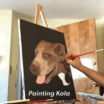 Painting Dog GIF - Painting Dog Art GIFs