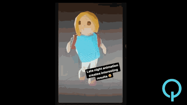 a 3d model of a person with the words late night animation creates interesting results below it