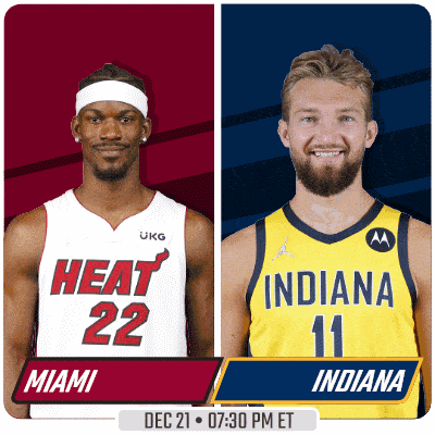 a miami heat player and an indiana pacers player are shown