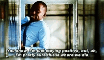 a man says " you know i 'm just staying positive but uh "
