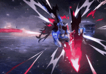 a video game character is being attacked by a demon