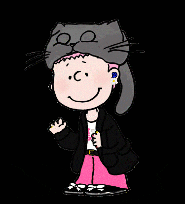 a cartoon character wearing a cat hat with the letter c on his chest