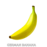 a picture of a german banana on a white background ..