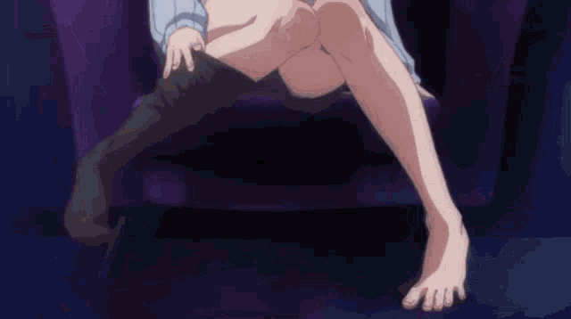 a woman is sitting on a chair with her legs crossed and the words lies and girlfriend are visible