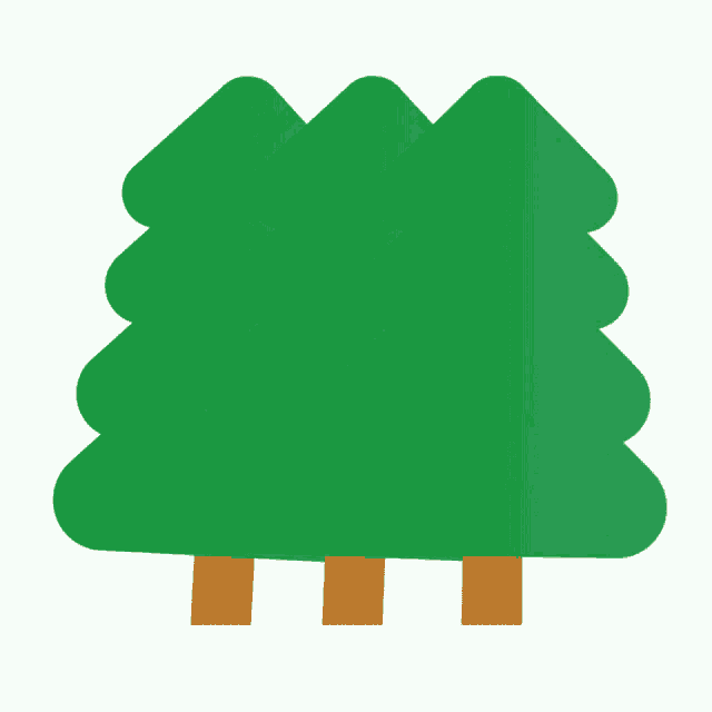 a cartoon illustration of a tent in the middle of trees