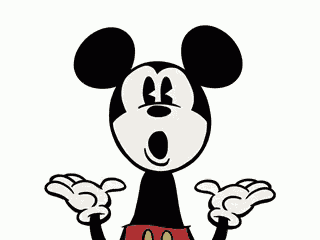 a cartoon drawing of mickey mouse with a crown on his head