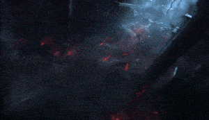 a painting of a person in a pool of water