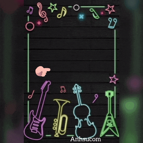 a poster that says instrumental voice with neon signs around it