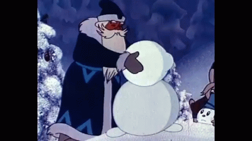 дедмороз снеговик зима снег GIF - Ded Moroz Zima Santa GIFs